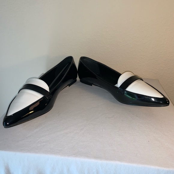 Never worn, black & white flats, UK size 6 - Picture 2 of 14